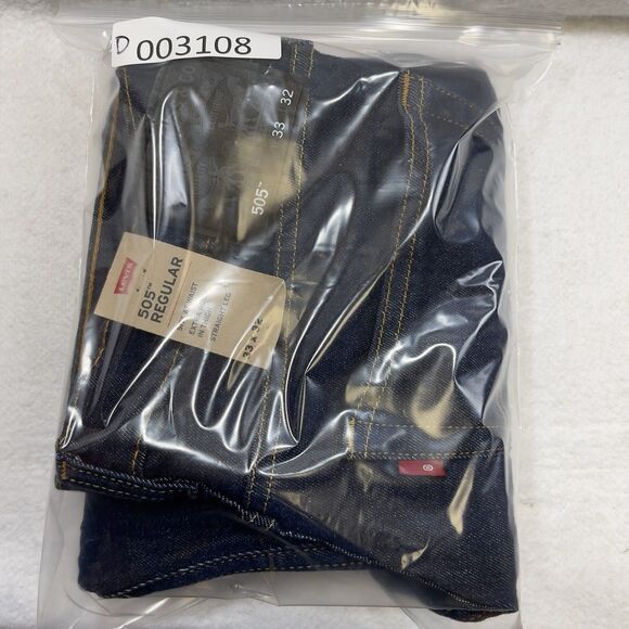 Levi's 505 Regular Jeans Men's 33x32 Blue Dark Wash Straight Leg American Denim - Picture 11 of 11